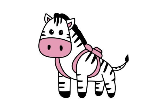 A Cheerful Zebra Design Perfect for Playful Projects