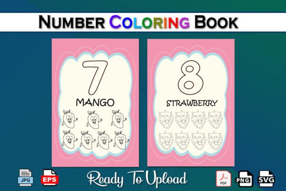A Designer's Look at Number Coloring Book 7 & 8 for Embroidery