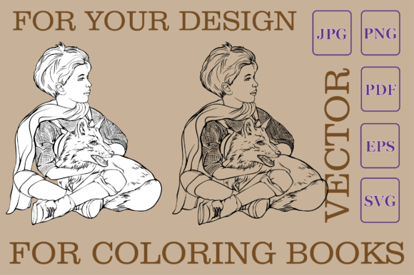 Boy with a Dog Vector Black and White Embroidery Review