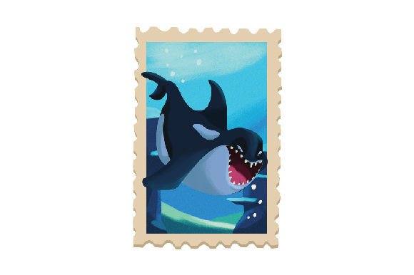 Evaluating the Vintage Postal Stamp Evil Orca Embroidery Design