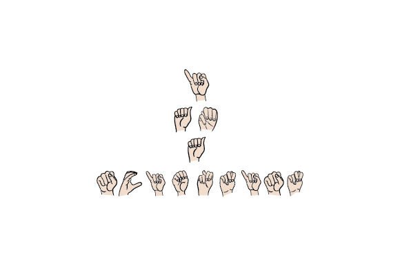 I Am a Scientist in American Sign Language Embroidery