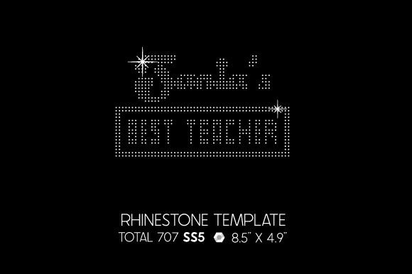 Santa's Best Teacher Rhinestone Template Review