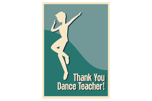 Thank You Dance Teacher: A Timeless Card Design for Embroidery