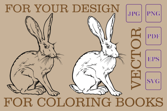 The Hare Sitting Embroidery Design: A Sleek Line Drawing for Modern Projects